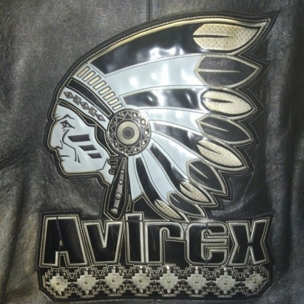 AVIREX VINTAGE 1975 BLUE INDIAN 100% LEATHER!! EXTREMELY RARE CANT FIND IN STORE